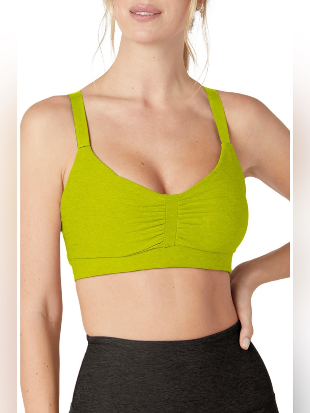 Beyond Yoga Space Dye On Center Sports Bra Neon Size M